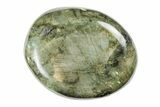 3.1" Flashy, Polished Labradorite Palm Stone - Madagascar - #195481-1